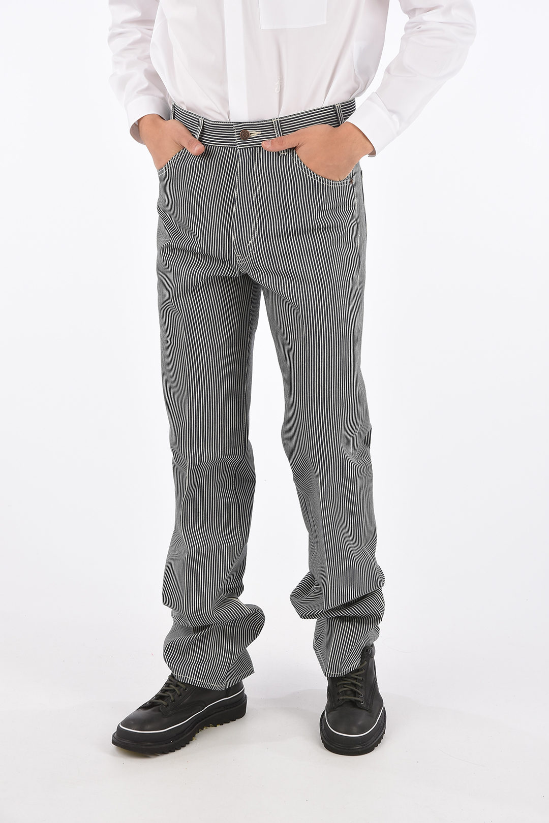 Men's Striped Drawstring Long Length Casual Pants - Temu