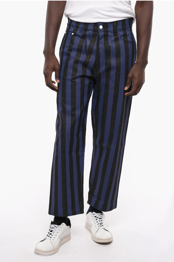 Sunnei Man Denim Trousers Purple Size L Cotton