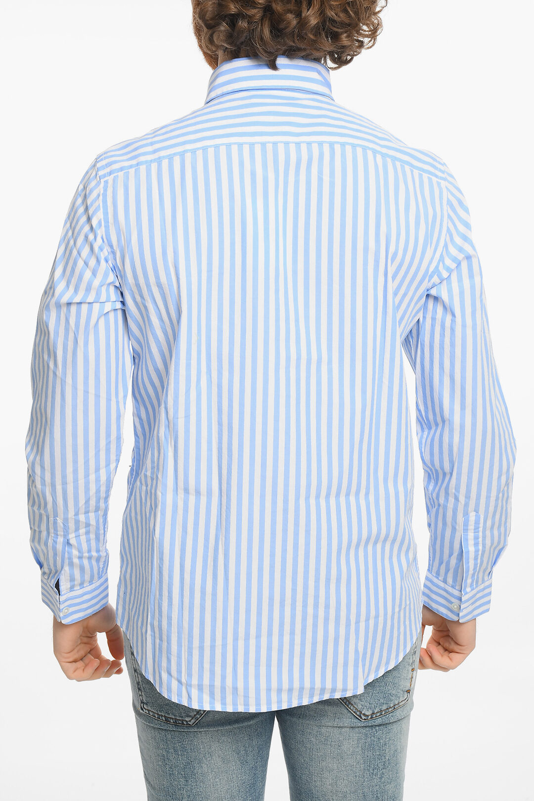 Harmony Awning Striped Button-Down Collar Shirt with Breast Pocket men ...