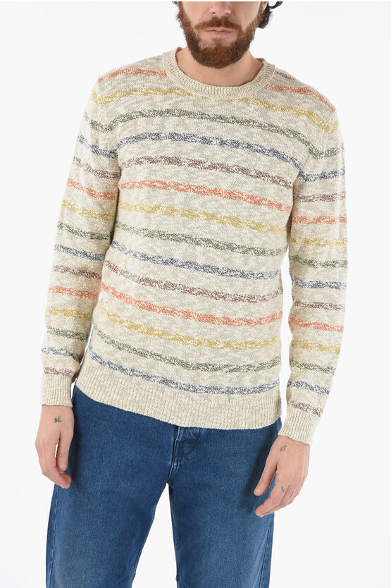 Altea Awning Striped Crew-neck Sweater In Multi