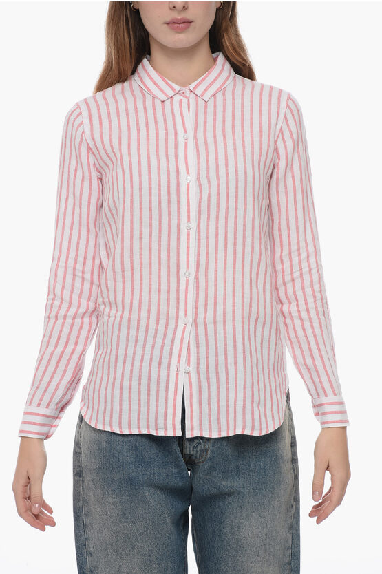 Shop Barbour Awning Striped Linen Relaxed Fit Shirt