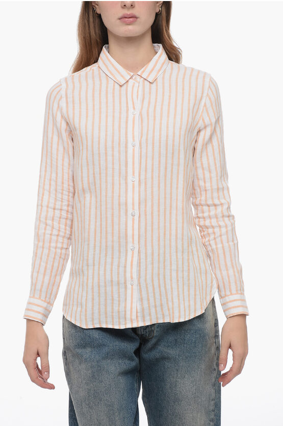 Shop Barbour Awning Striped Linen Relaxed Fit Shirt