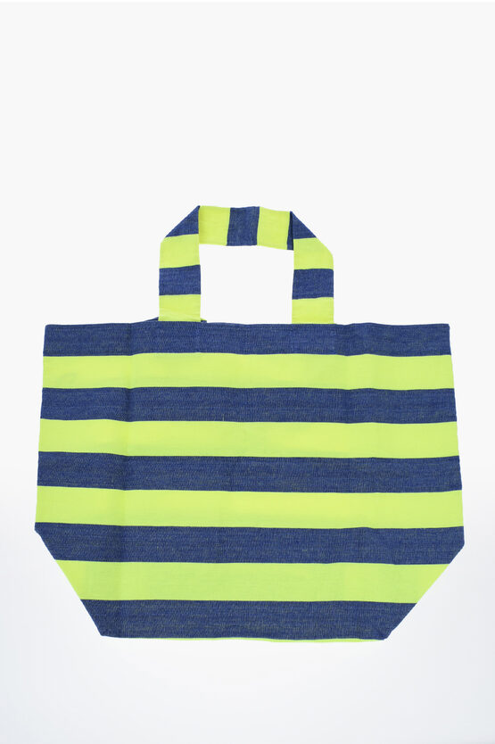 Daniela Gregis Awning Striped Linen Shpper Bag