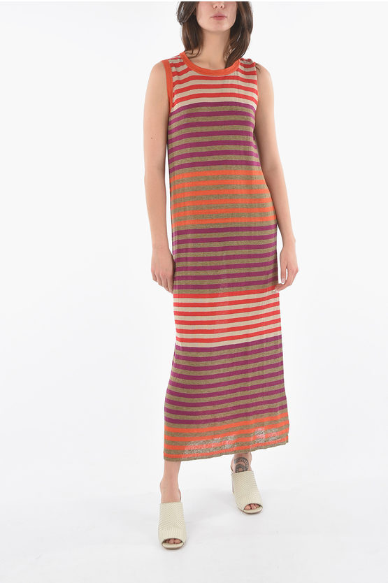 Woolrich Awning Striped Shaded Maxi Bodycon Dress In Multi
