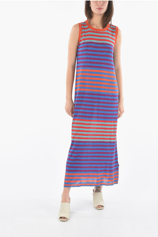 Woolrich Awning Striped Shaded Maxi Bodycon Dress In Multi