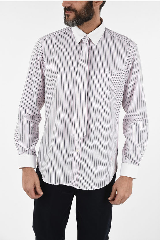 Burberry shirt with tie best sale