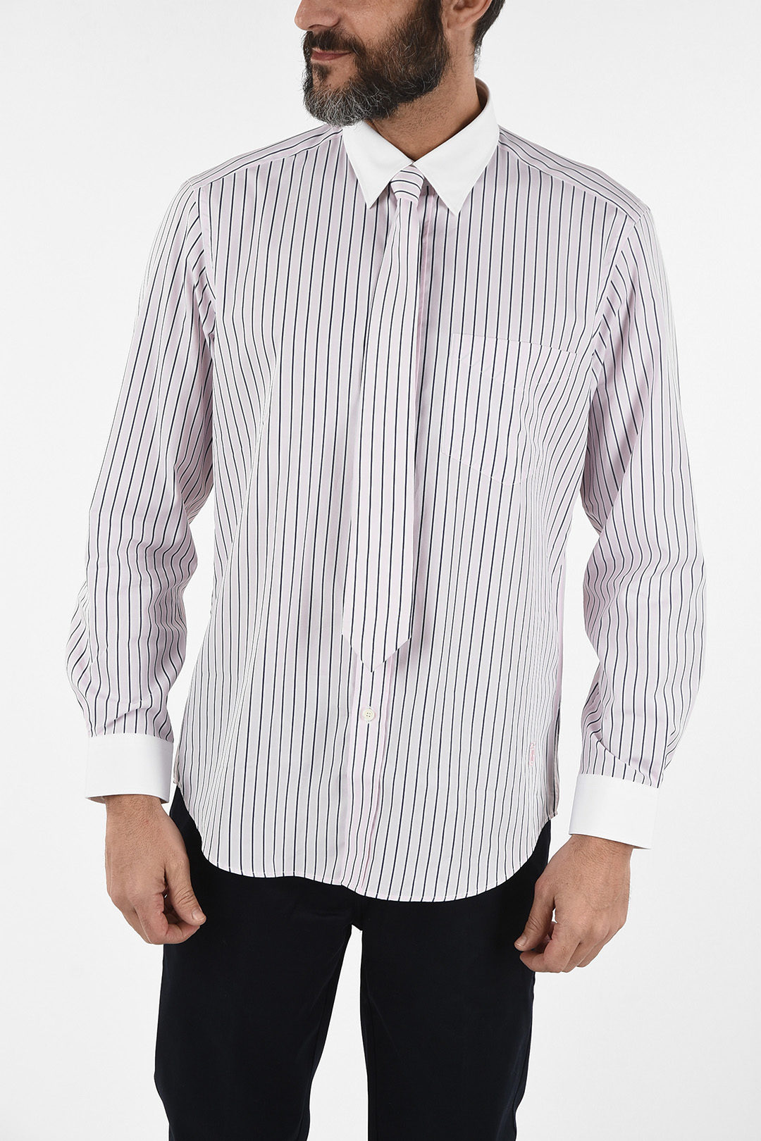 Burberry awning striped shirt with Tie men - Glamood Outlet