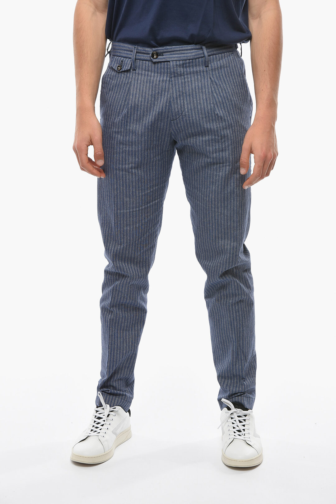 Cruna Single-Pleat Carrot Fit MITTE Pants men - Glamood Outlet