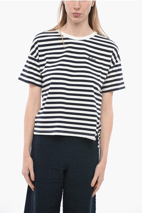 Shop Barbour Awning Striped Two-tone Adria T-shirt