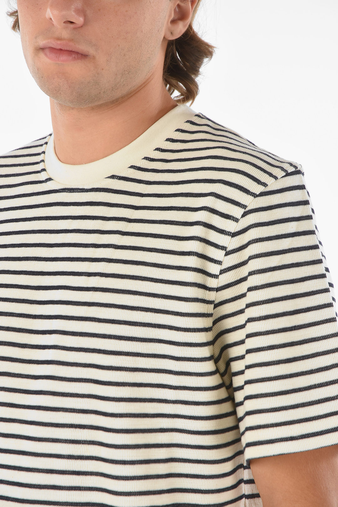 Samsoe Samsoe Awning Striped Two-Tone CYRIL T-shirt men - Glamood Outlet