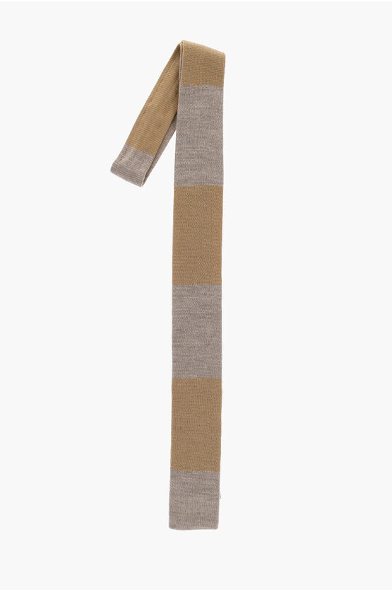 Corneliani Awning Striped Wool Knitted Tie