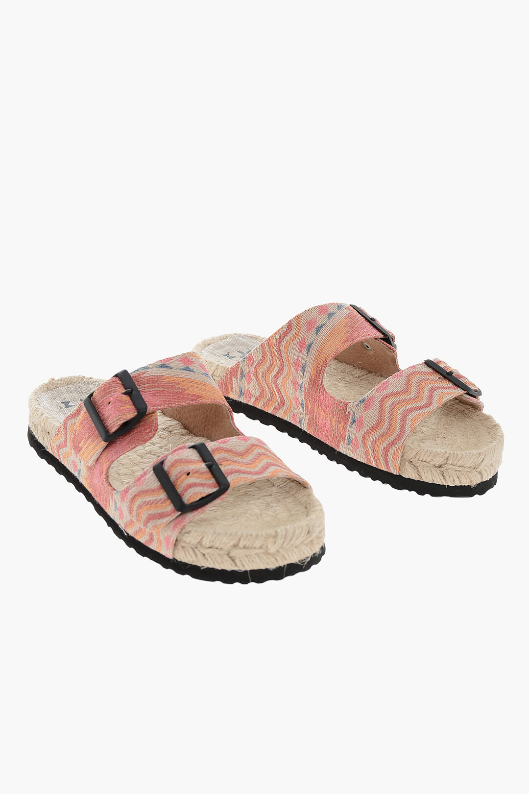 Manebi Aztec Motif Double Buckle Sandals damen - Glamood Outlet