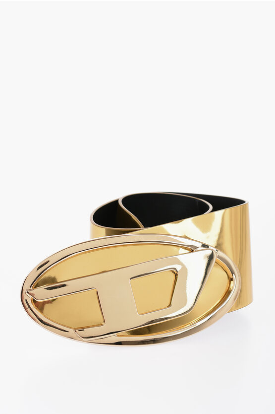 Shop Diesel B-1dr 80 Oval Belt With Mirror Effect