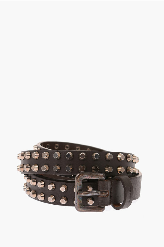 Diesel B-ANDREW Belt with Studs men - Glamood Outlet