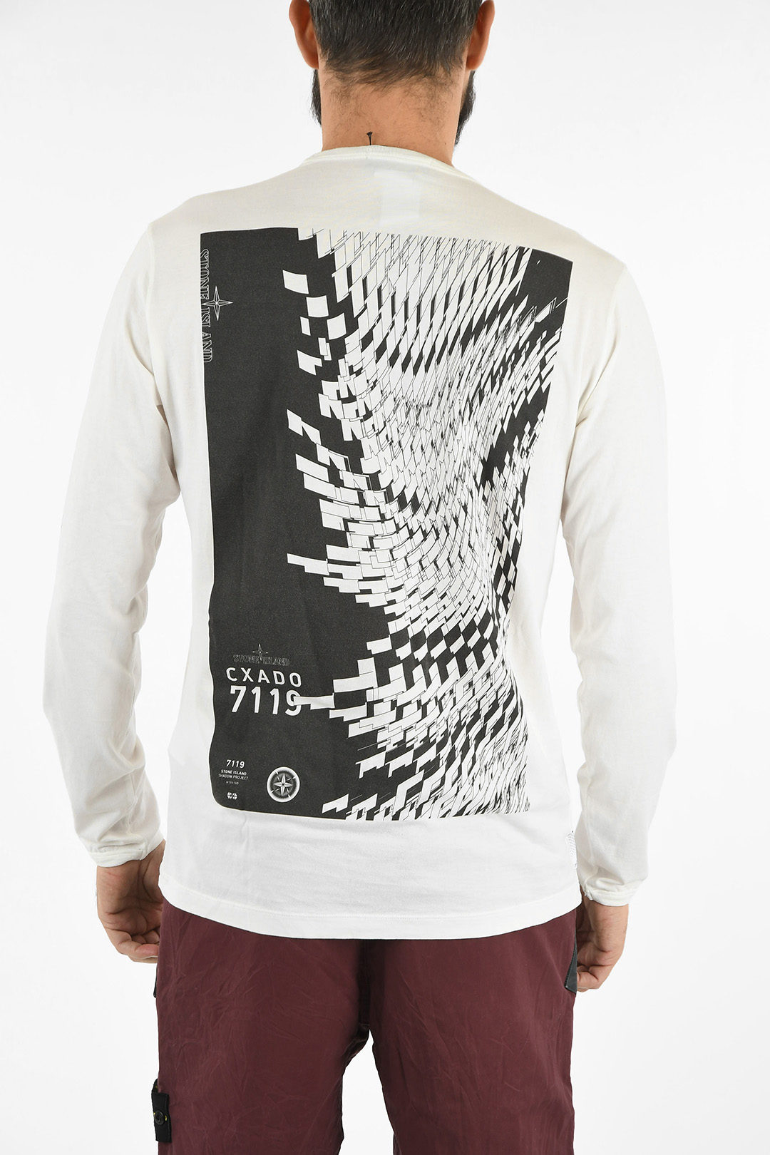 Stone Island back pattern T-shirt with Breast Pocket men Glamood