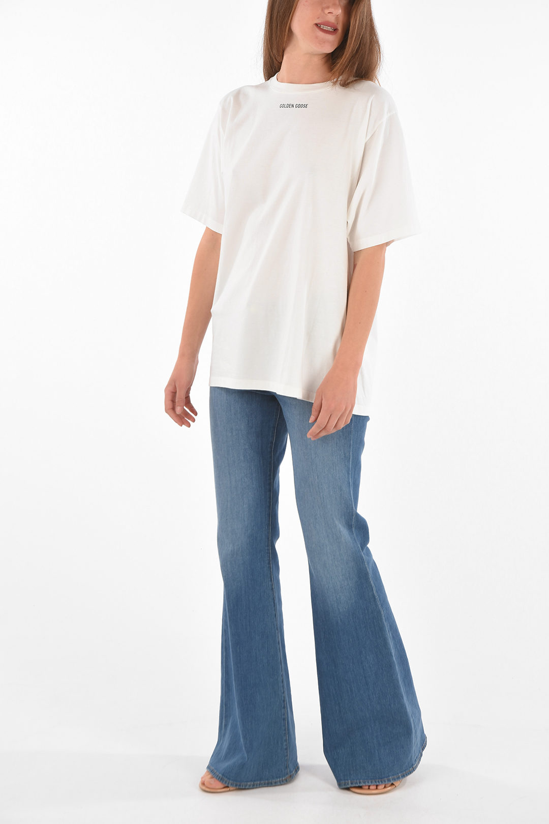 Golden Goose back printed oversized t-shirt women - Glamood