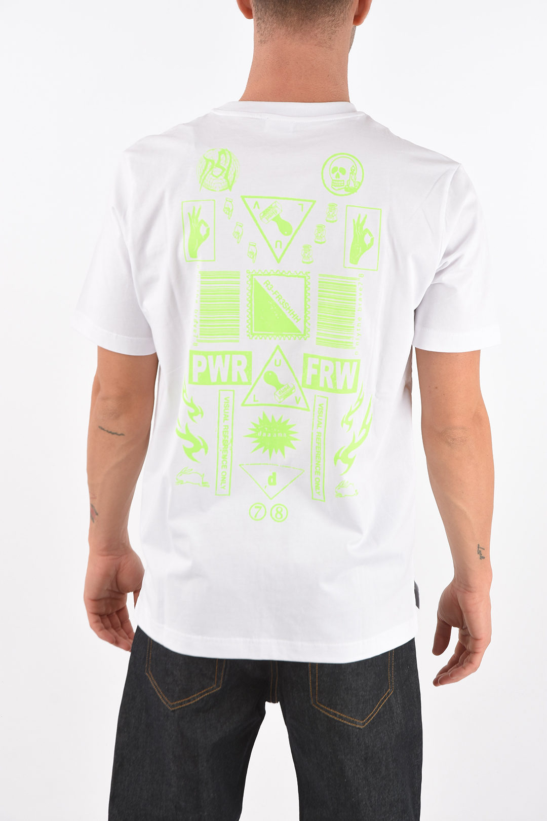 Diesel back printed T-JUST-SLITS-X84 crew-neck t-shirt men