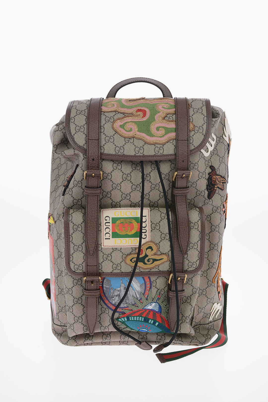gucci patch backpack