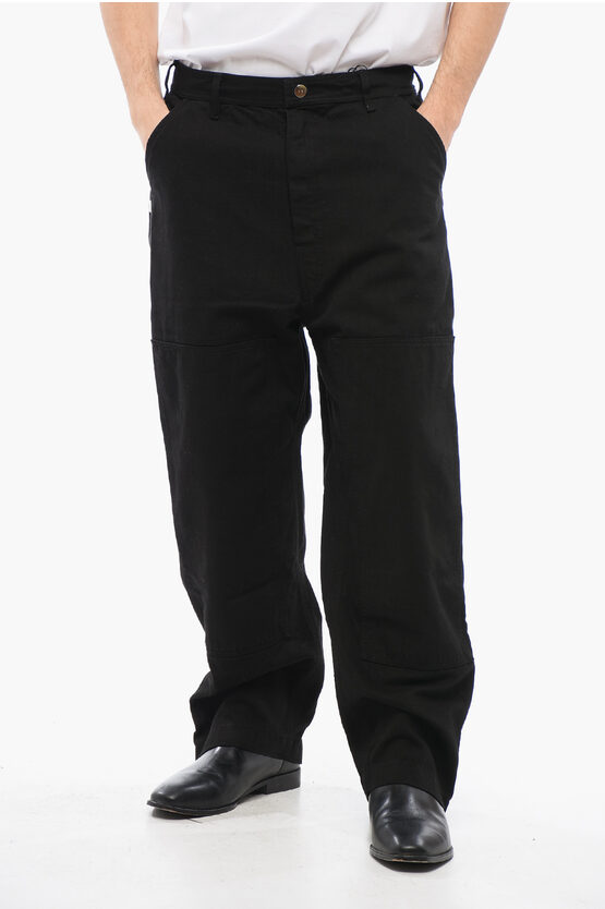 1989 Studio Baggy Fit Casual Pants With Zip And Snap Buttons Ankle