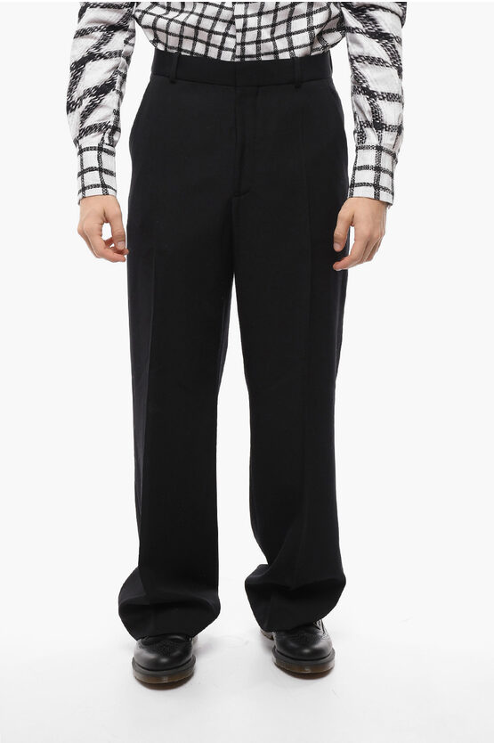 Balmain Baggy Relaxed Fit Pants In Black