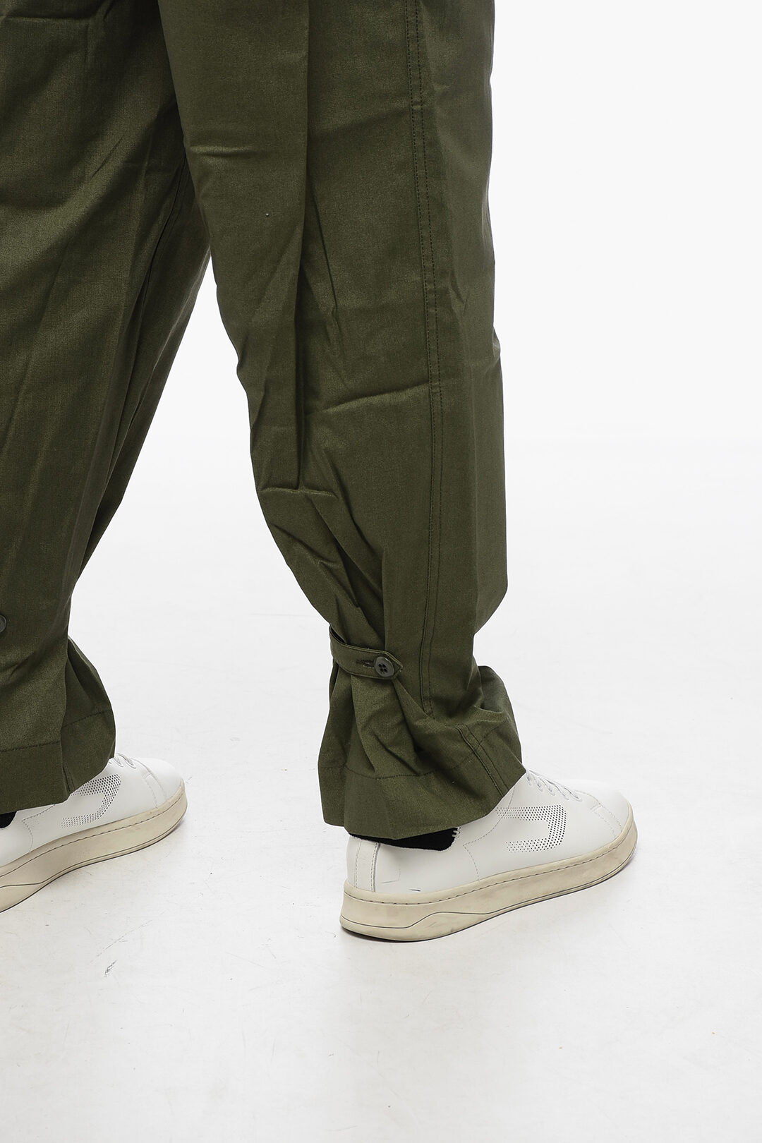 Kenzo Baloon Fit Cotton Pants with Belt Loops men - Glamood