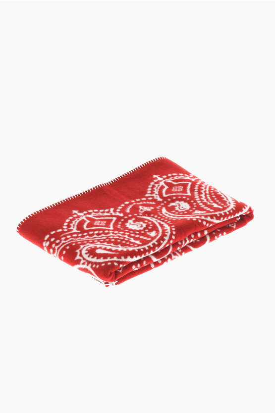 Shop Givenchy Bandana-motif Wool Maxi Scarf