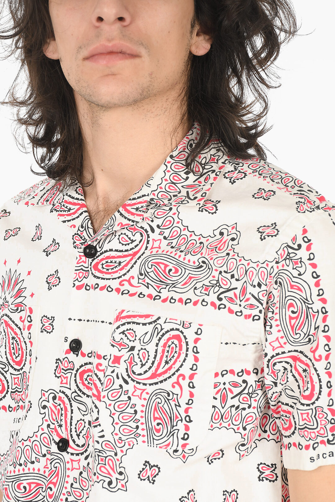 Sacai Bandana Print Short Sleeved Shirt With Pockets men - Glamood Outlet