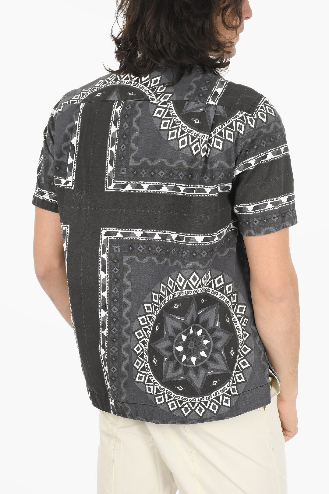 Sacai Dr.Woo Bandana Print T-Shirt Cut And Sew 2 White Black
