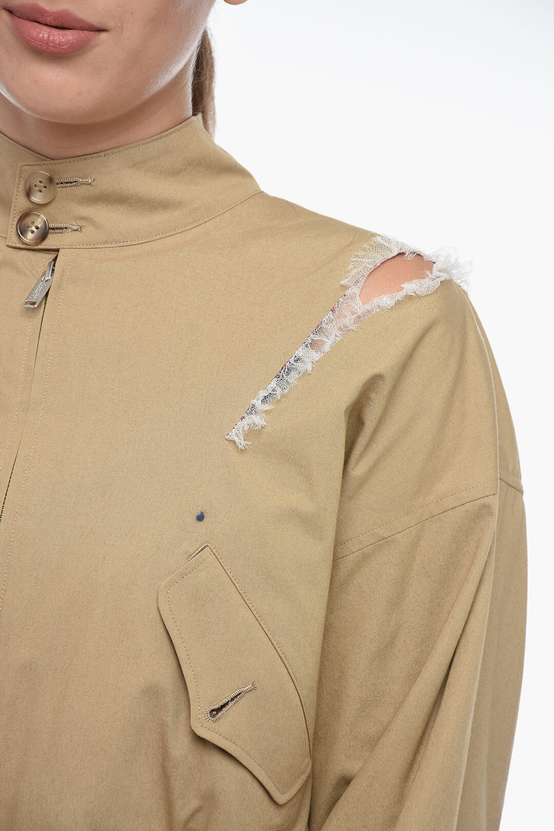 Bomber Jacket Unisex Lost & Found Noir Avec Découpes - Taille S - Neuf Avec étiquettes