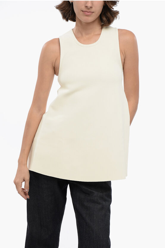 Jil Sander Bare Back Designed Knitted Tank Top