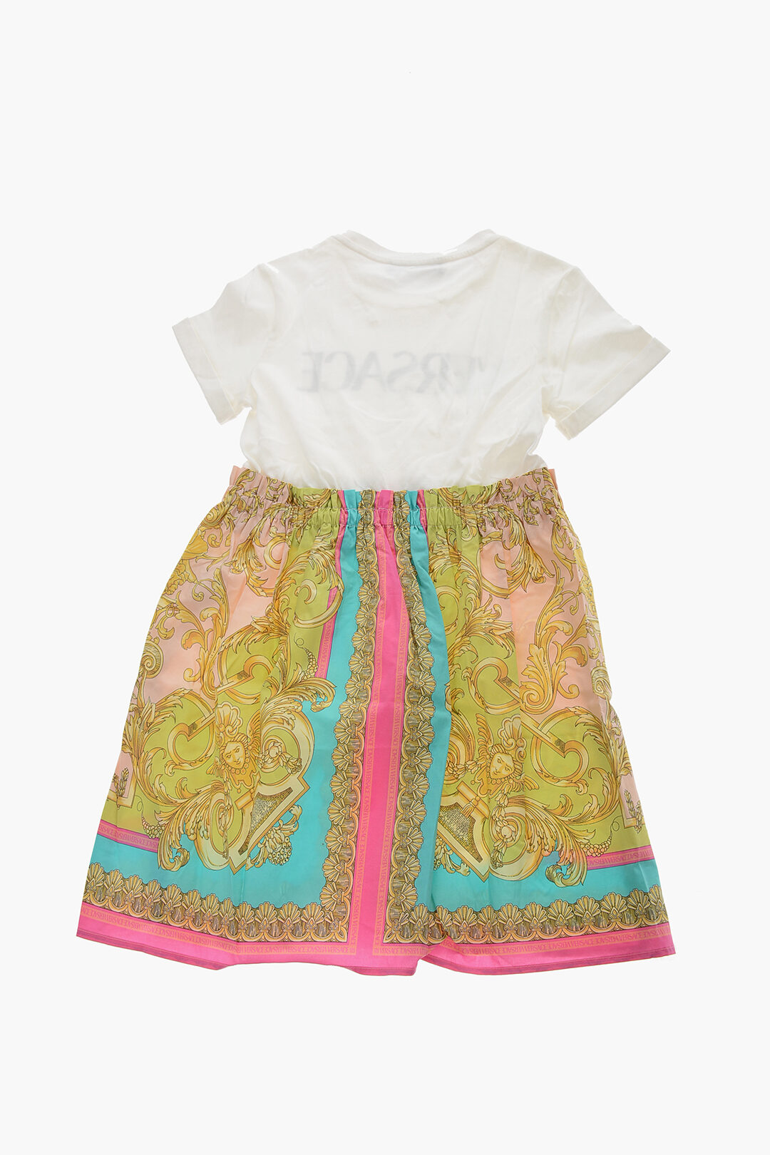 Versace Outlet Abito Versace Bimba Abito Nero E Oro Per Bambina