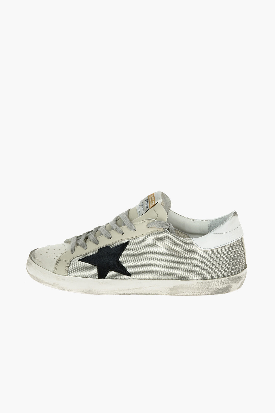 Golden Goose Basket Wave Fabric Vintage Effect SUPER STAR Low Top Sneakers men Glamood Outlet