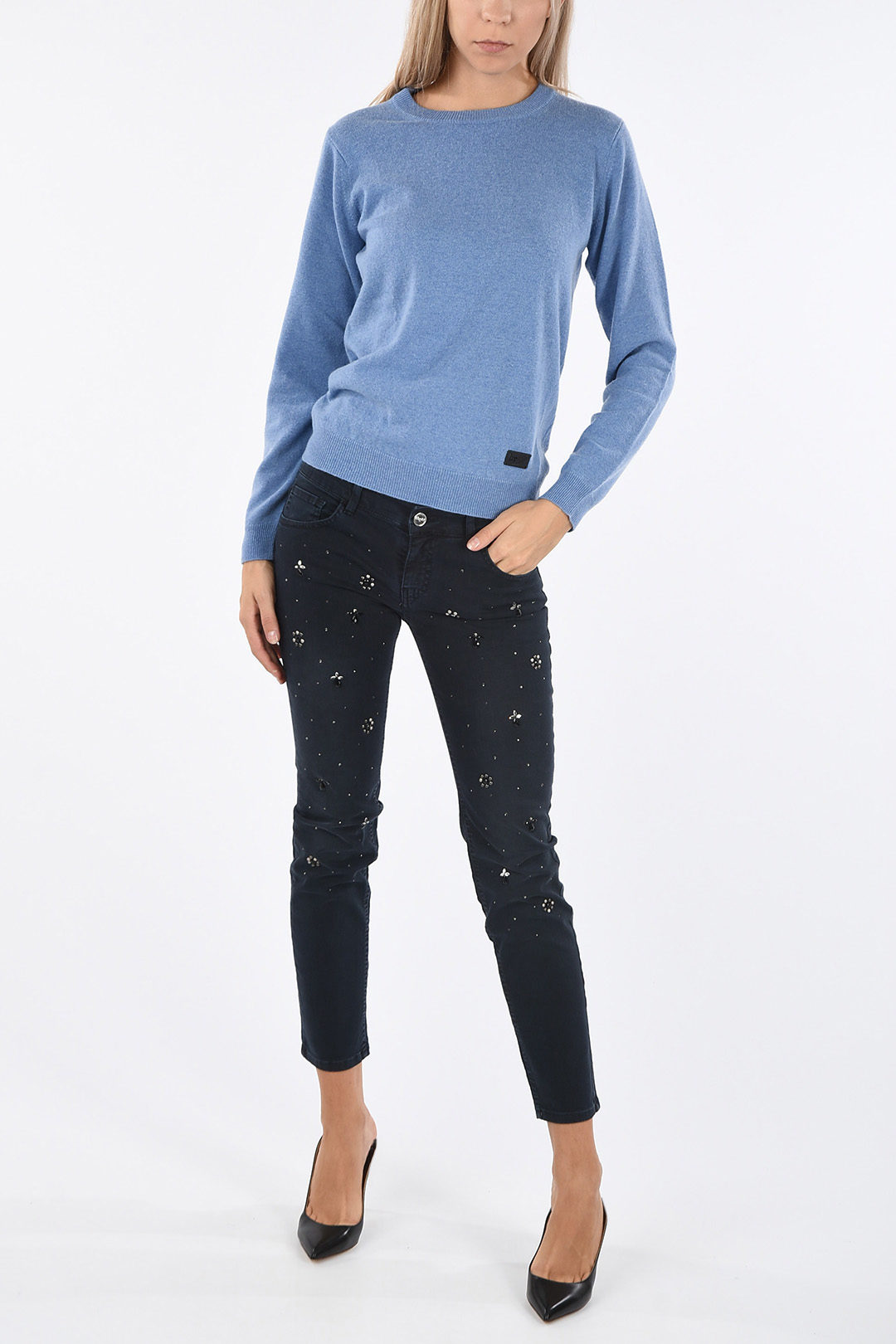 Pull Femme Blumarine En Cachemire, Taille 42 - Occasion En Très Bon état, Matière Luxe Douce Et Chaude