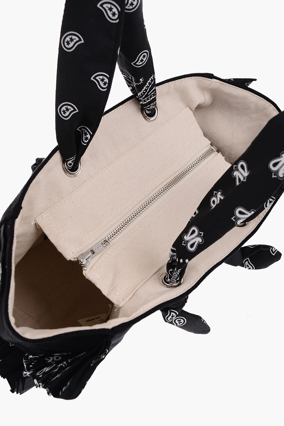 MC2 Saint Barth Beach Bag with Embroidered Logo and Paisley