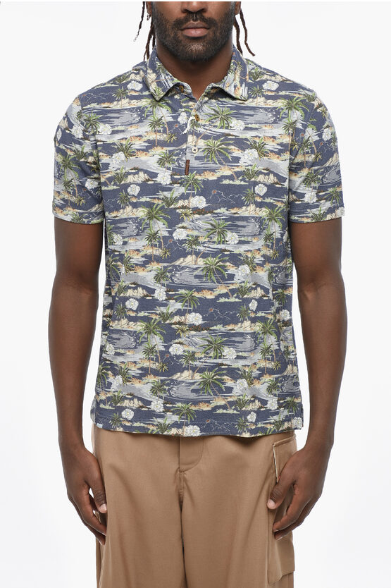 Beach Print Cotton … - image