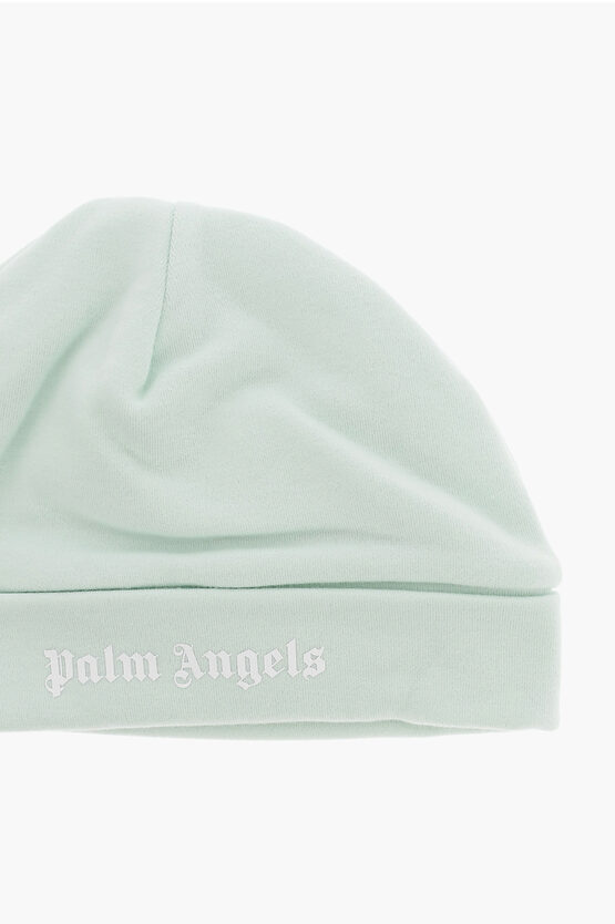 Beanie in Tinta Unita con Logo Stampato