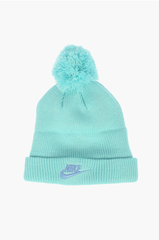 Nike Beanie With Pon Pon In Blue