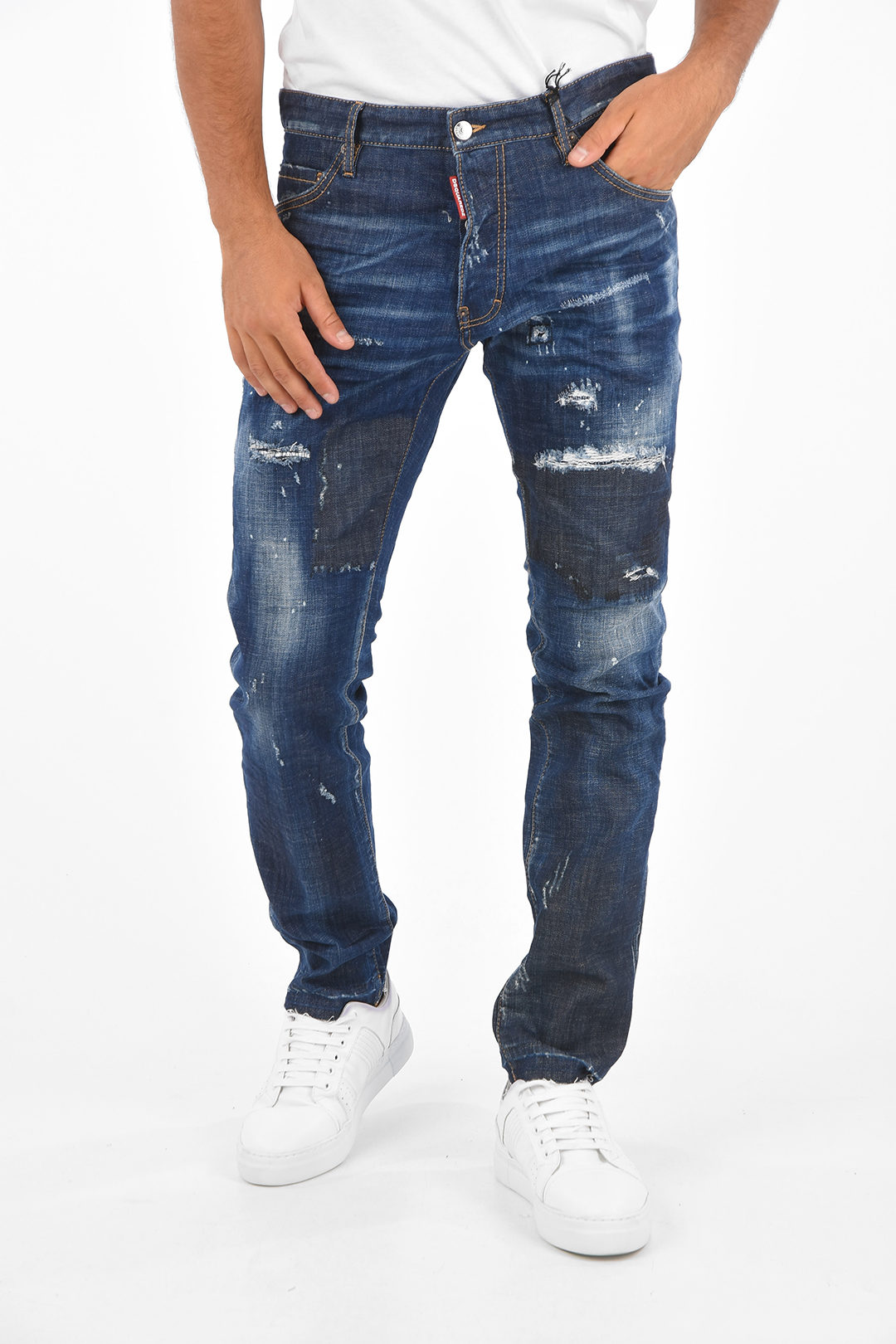 Dsquared2 Belt Looped COOL GUY Distressed Jeans 17 Cm men - Glamood Outlet