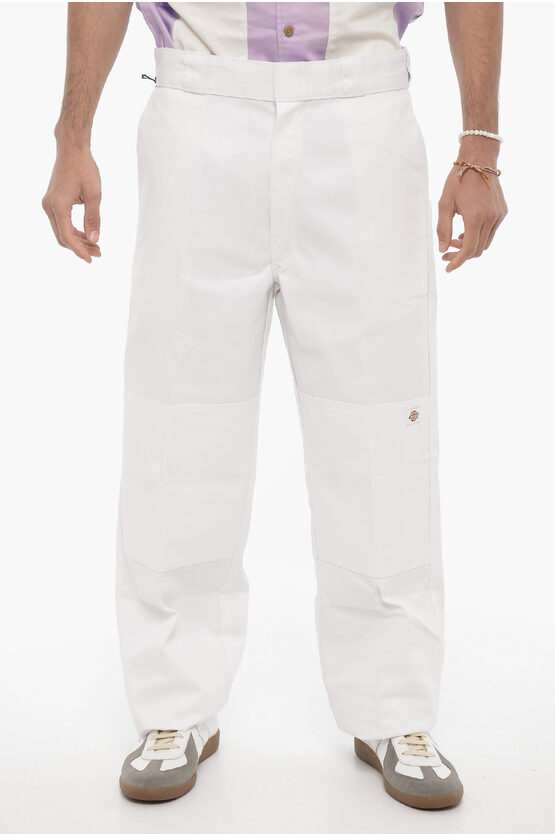 Dickies Belt Loops Cotton Twill Trousers In White