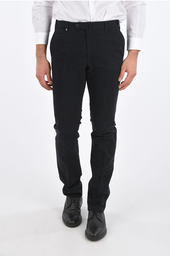 Corneliani Belt Loops LEADER Pants with Zip Back Pockets men Glamood Outlet