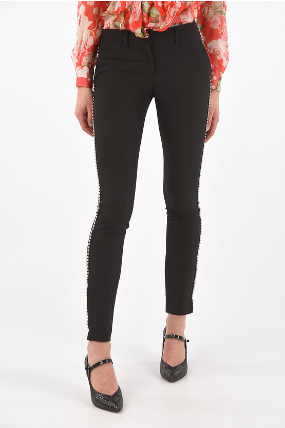 Abstract Patterned Wool Blend Leggings