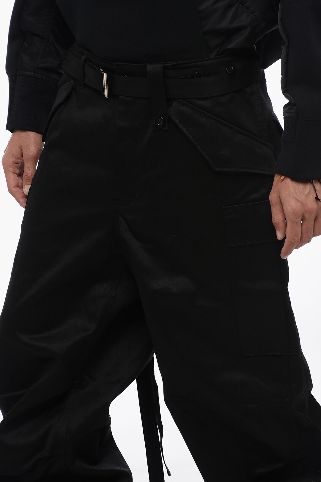 Sacai Belted Cargo Pants with Lace Detail men - Glamood Outlet