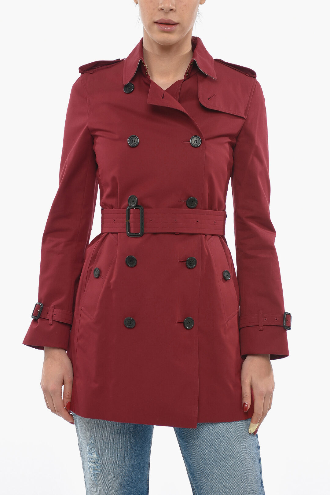 0000~Double Breasted Trench with Belt main image 0