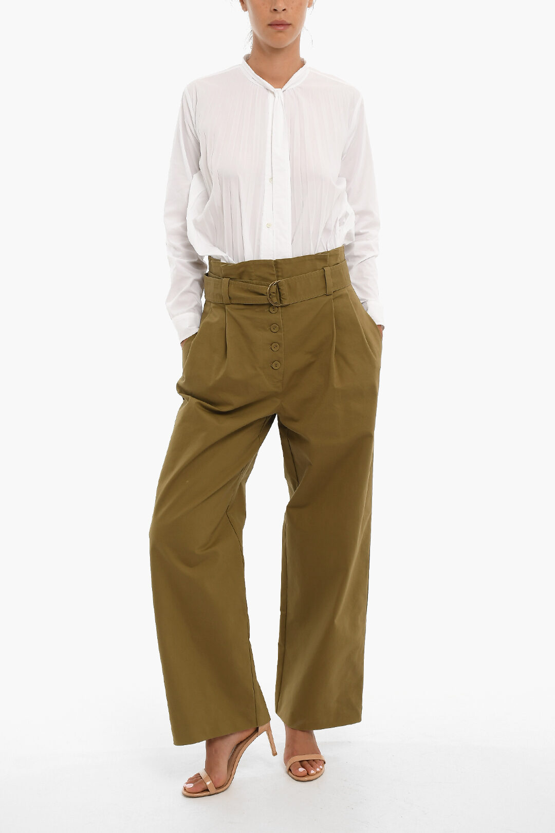 Ulla Johnson Belted High-waisted Wide Fit Pants women - Glamood Outlet