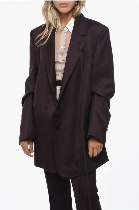 Shop Ann Demeulemeester Belted Josefin Coat With Flap Pockets