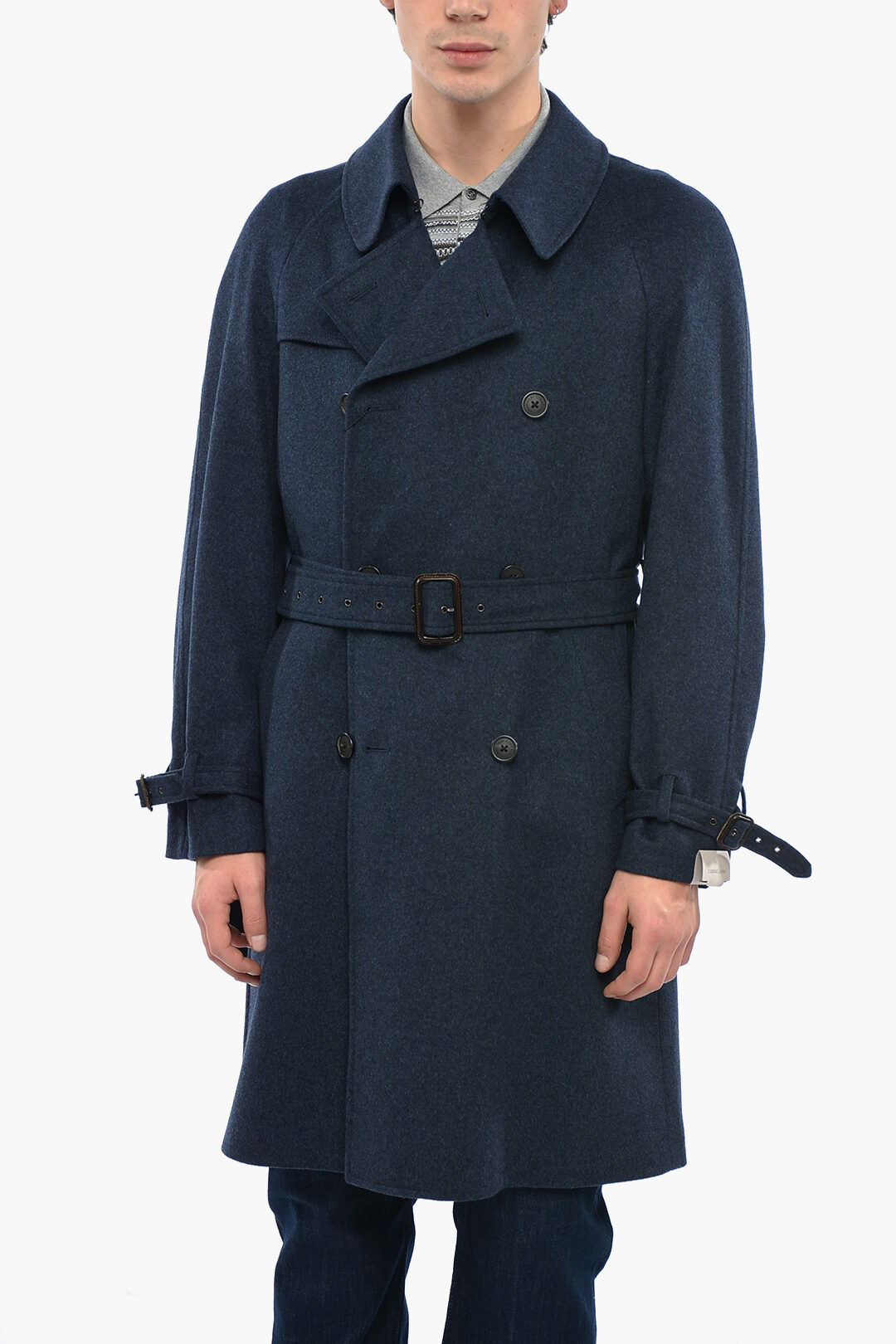 Belted Lined Double Breasted Cashmere Coat