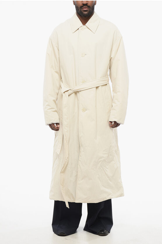 Gucci Belted Monogram Supreme Padded Coat