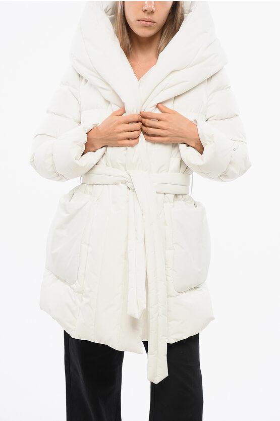 Moorer Belted Osiride Down Jacket With Maxi Hood