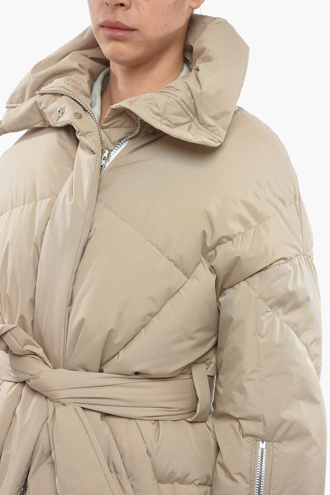 Khrisjoy New Iconic belted puffer jacket - Neutrals