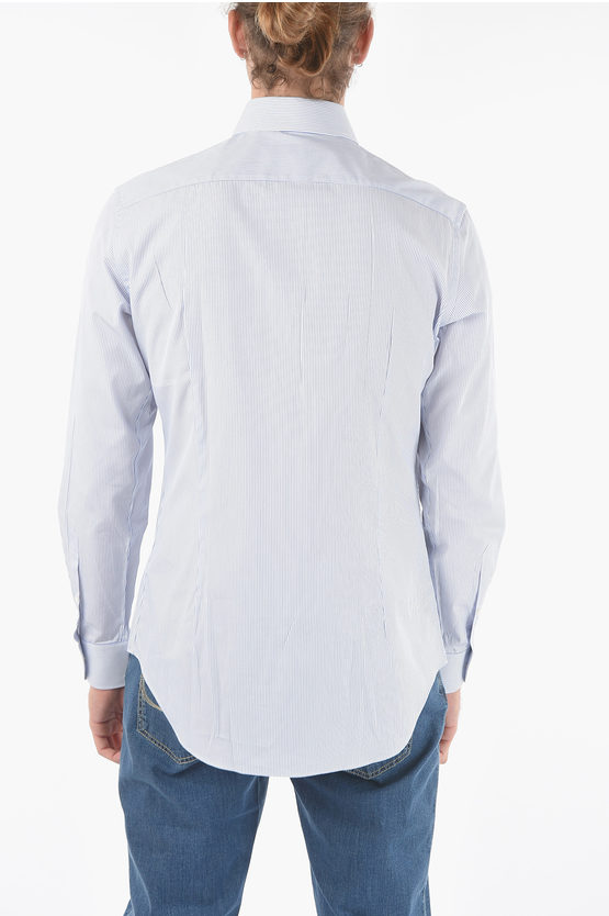 Corneliani Bengal Striped Spread Collar Shirt men Glamood Outlet